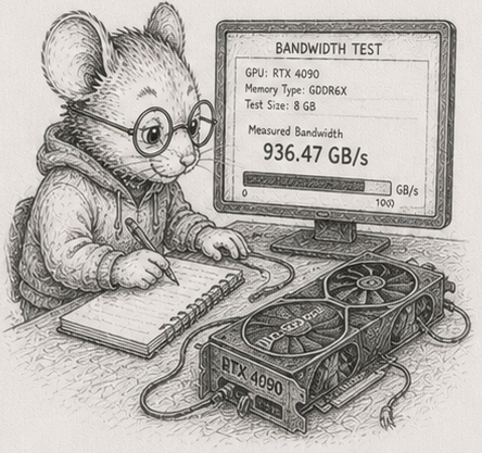A mouse at the memory channel - the ceiling that more cores cannot raise.